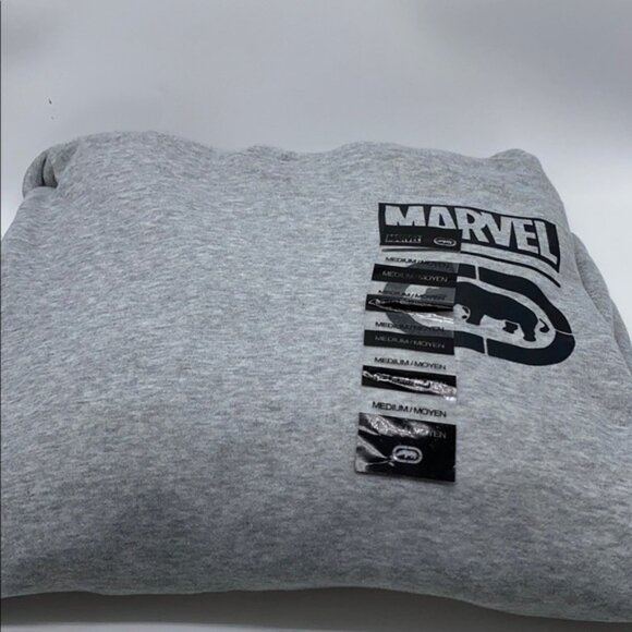 Ecko Unlimited Marvel Full Send Hoodie Sweatshirt Gray Mix Men's Size Medium - Picture 3 of 12